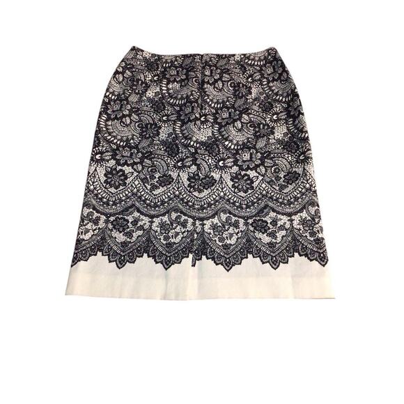 Talbots 2 Floral Cotton Pencil Skirt - Picture 2 of 8